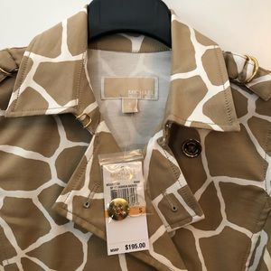Michael Kors Giraffe Print Trenchcoat Women’s S